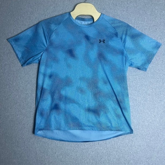 Under Armour Blue Tech Tee‎ Athletic Training Shirt Size XXL - Picture 1 of 7